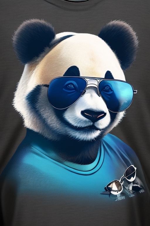 DreamShaper_32_A_cool_Panda_wearing_sunglasses_and_a_tshirt_wr_0